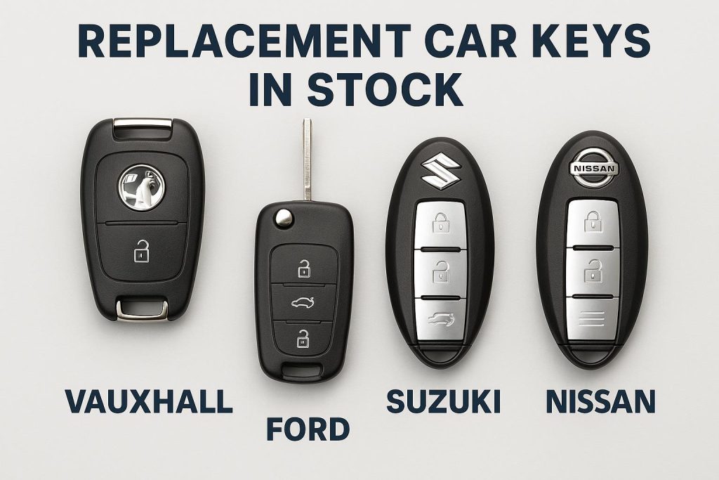 Replacement car keys for Vauxhall Ford Suzuki and Nissan available in the North East supplied and programmed by Car Key North East
